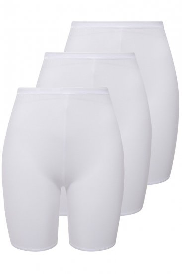 Ulla Popken 716595 Boxeri cu protecție pentru coapse set de 3 Alb - Chiloți - 