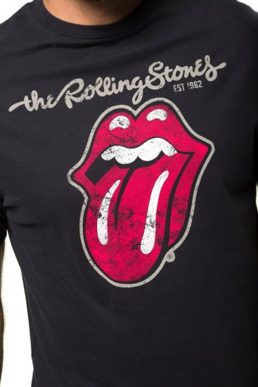 JP1880 Rolling Stones Graphic Band Comfort Fit T-Shirt Black - Tricouri - Tricouri Bărbați Mărimi Mari