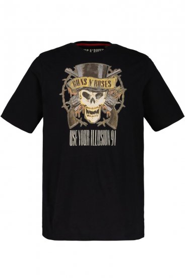 JP1880 Guns N’ Roses Skull Comfort Fit Band T-Shirt Black - Tricouri - Tricouri Bărbați Mărimi Mari
