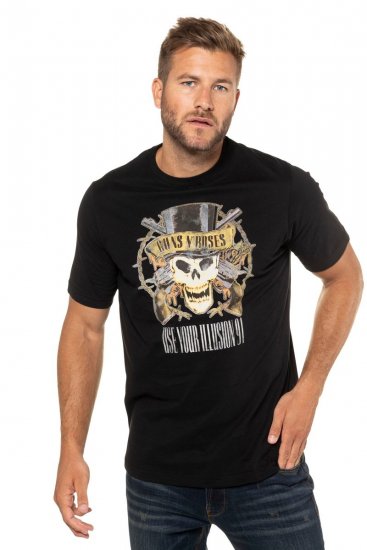 JP1880 Guns N’ Roses Skull Comfort Fit Band T-Shirt Black - Tricouri - Tricouri Bărbați Mărimi Mari