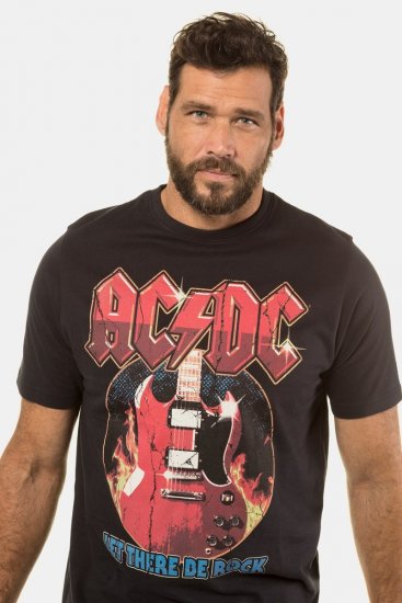JP1880 ACDC - Let There Be Rock Vintage looking Band T-Shirt Black - Tricouri - Tricouri Bărbați Mărimi Mari