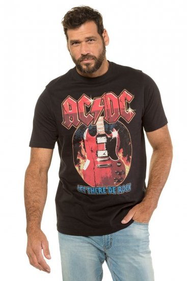 JP1880 ACDC - Let There Be Rock Vintage looking Band T-Shirt Black - Tricouri - Tricouri Bărbați Mărimi Mari