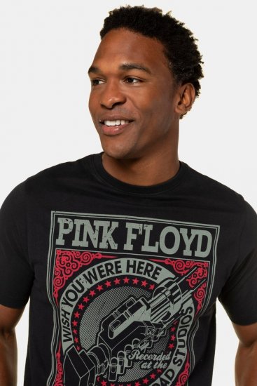 JP1880 Pink Floyd Retro Graphic Comfort Fit Band T-Shirt Black - Tricouri - Tricouri Bărbați Mărimi Mari