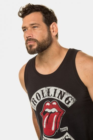 JP1880 Rolling Stones Graphic Band Tank Top Black - Tricouri - Tricouri Bărbați Mărimi Mari
