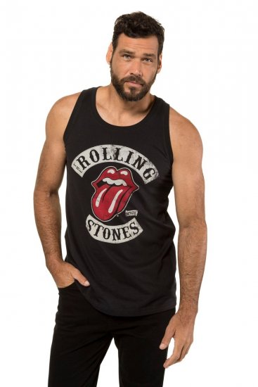 JP1880 Rolling Stones Graphic Band Tank Top Black - Tricouri - Tricouri Bărbați Mărimi Mari