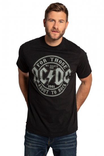 JP1880 AC/DC Graphic Comfort Fit Band T-Shirt Black - Tricouri - Tricouri Bărbați Mărimi Mari