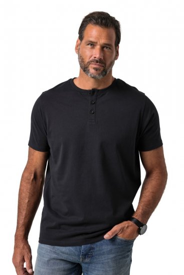 JP1880 726695 Tricou henley Neagră TALL - TALL T-shirts - Tricouri pentru Bărbați Înalți