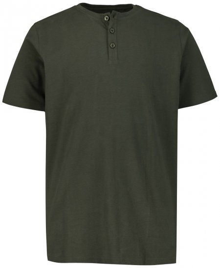 JP1880 726695 Tricou Henley Oliv închis - Tricouri - Tricouri Bărbați Mărimi Mari