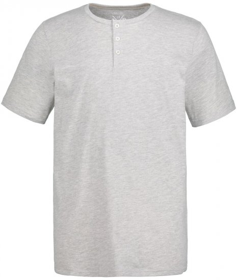 JP1880 726695 Tricou Henley Gri melanj - Tricouri - Tricouri Bărbați Mărimi Mari