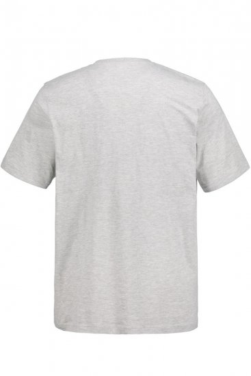 JP1880 726695 Tricou Henley Gri melanj - Tricouri - Tricouri Bărbați Mărimi Mari