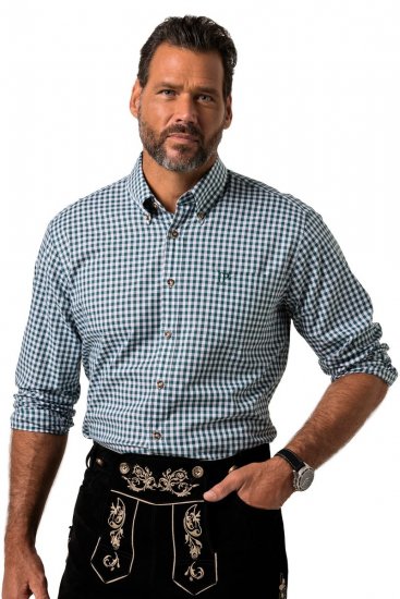 JP1880 Shirt Checked Traditional Long Sleeve Jade - Ținute de sărbătoare - Ținute de sărbătoare – Pentru a sărbători cu stil și confort