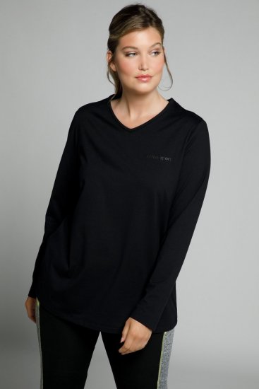 Ulla Popken 751623 Bluză de schi cu uscare rapidă Neagră - Haine de schi - 