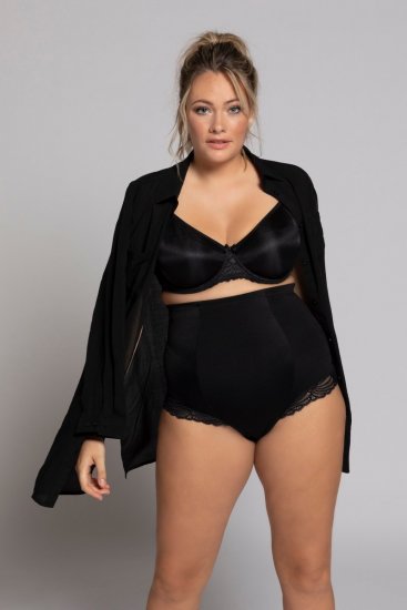 Ulla Popken 781632 Chiloți modelatori cu talie înaltă Neagră - Lenjerie modelatoare - 