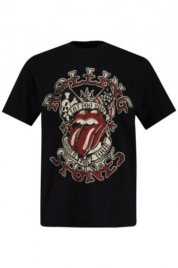 JP1880 Rolling Stones Graphic Comfort Fit Band T-Shirt Black - Tricouri - Tricouri Bărbați Mărimi Mari