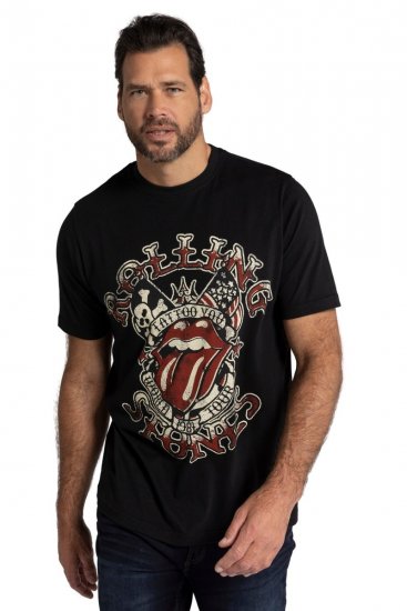 JP1880 Rolling Stones Graphic Comfort Fit Band T-Shirt Black - Tricouri - Tricouri Bărbați Mărimi Mari