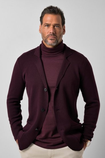 JP1880 Milano Flexnamic Sacou tricotat Vânătă - Costume - Costume Bărbați mărimi mari