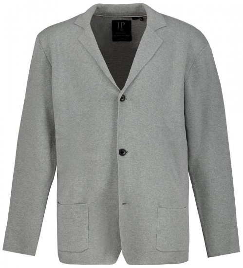 JP1880 Milano Flexnamic Sacou tricotat Gri melanj - Costume - Costume Bărbați mărimi mari