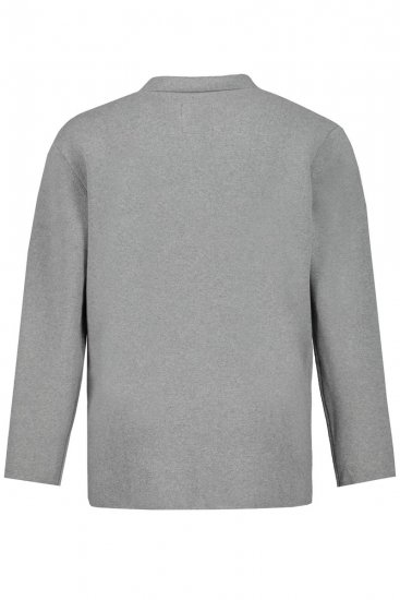 JP1880 Milano Flexnamic Sacou tricotat Gri melanj - Costume - Costume Bărbați mărimi mari