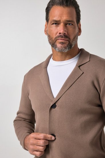 JP1880 Milano Flexnamic Sacou tricotat Maro nucă - Costume - Costume Bărbați mărimi mari
