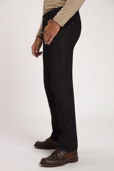 JP1880 Leather Pants Regular Fit Buffalo Nubuck Black - Blugi & pantaloni - Blugi & Pantaloni Bărbați Mărimi Mari