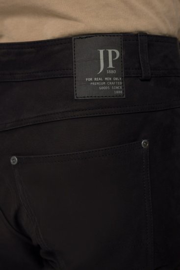 JP1880 Leather Pants Regular Fit Buffalo Nubuck Black - Blugi & pantaloni - Blugi & Pantaloni Bărbați Mărimi Mari