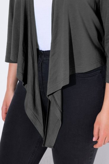 Ulla Popken 794514 Bolero din jerseu cu nod Antracit - Bolerouri - 