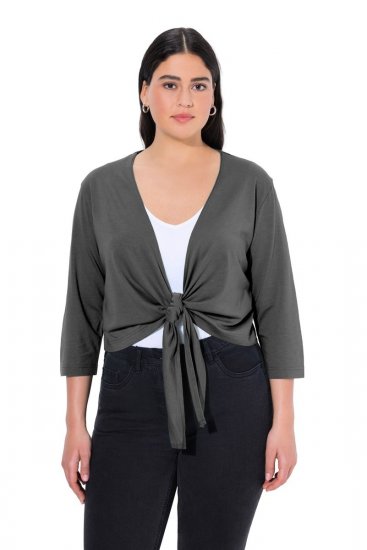 Ulla Popken 794514 Bolero din jerseu cu nod Antracit - Bolerouri - 