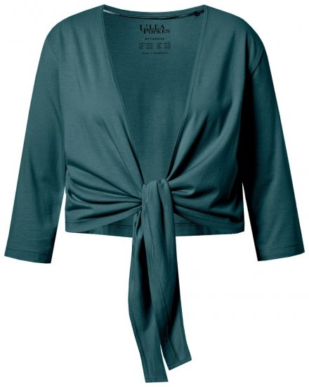 Ulla Popken 794514 Bolero din jerseu cu nod Petrol - Bolerouri - 