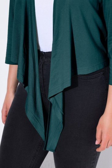 Ulla Popken 794514 Bolero din jerseu cu nod Petrol - Bolerouri - 
