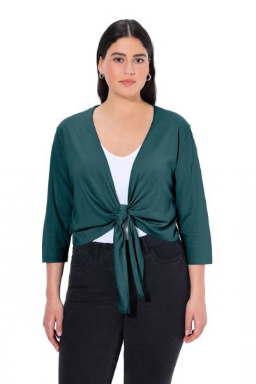 Ulla Popken 794514 Bolero din jerseu cu nod Petrol - Bolerouri - 