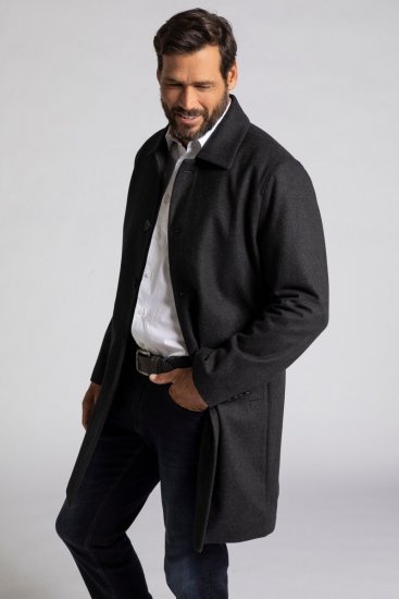 JP1880 Coat Wool Blend Water Repellent Dark Grey - Geci - Geci Bărbați Mărimi Mari