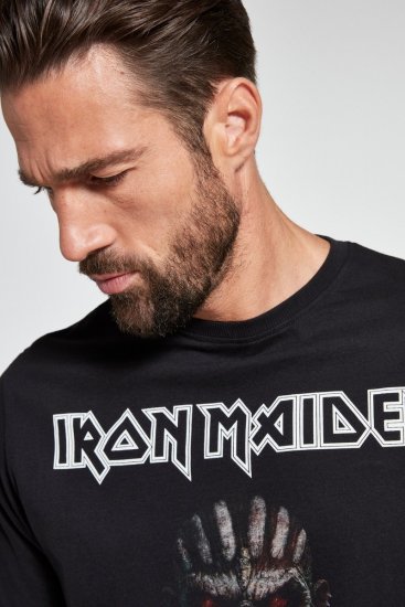 JP1880 Iron Maiden Graphic Band T-Shirt Black - Tricouri - Tricouri Bărbați Mărimi Mari