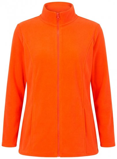 Ulla Popken 796970 Geacă ușoară din polar Roșu-portocaliu - Haine fleece - 