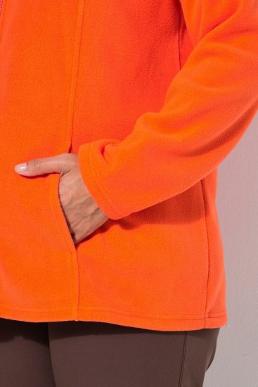 Ulla Popken 796970 Geacă ușoară din polar Roșu-portocaliu - Haine fleece - 