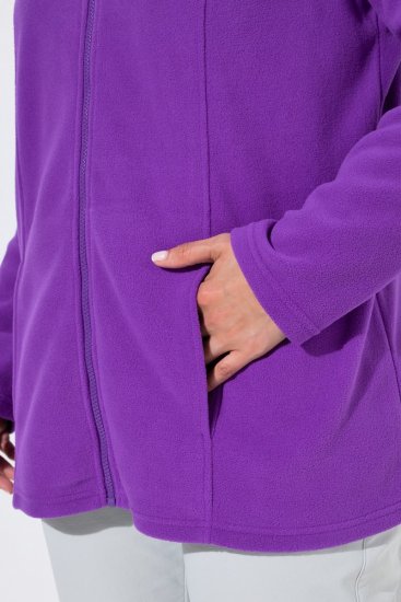 Ulla Popken 796970 Geacă ușoară din polar Mov închis - Haine fleece - 