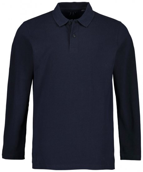 JP1880 799230 Tricou polo cu mânecă lungă Bleumarin - Tricouri polo - Tricouri Polo Bărbați Mărimi Mari