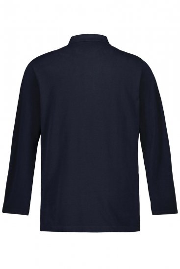 JP1880 799230 Tricou polo cu mânecă lungă Bleumarin - Tricouri polo - Tricouri Polo Bărbați Mărimi Mari
