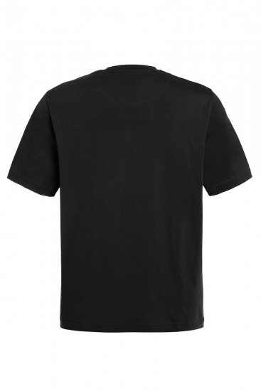 JP1880 799997 Tricou cu buzunar la piept Neagră - Tricouri - Tricouri Bărbați Mărimi Mari
