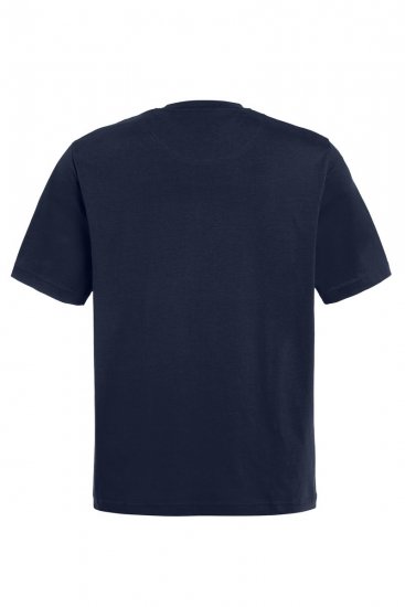 JP1880 799997 Tricou cu buzunar la piept Albastru noapte - Tricouri - Tricouri Bărbați Mărimi Mari