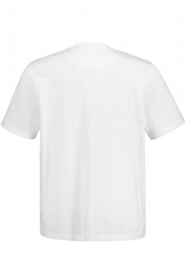 JP1880 799997 Tricou cu buzunar la piept Albă - Tricouri - Tricouri Bărbați Mărimi Mari