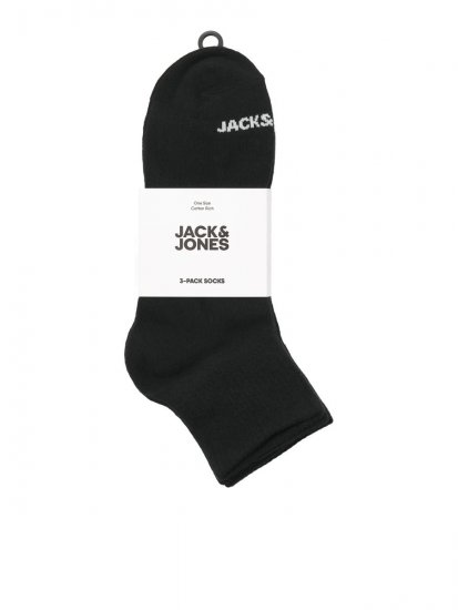 Jack & Jones Luca Șosete de tenis Neagră 3-pack - Lenjerie intimă & costum baie - Lenjerie Intimă Bărbați Mărimi Mari