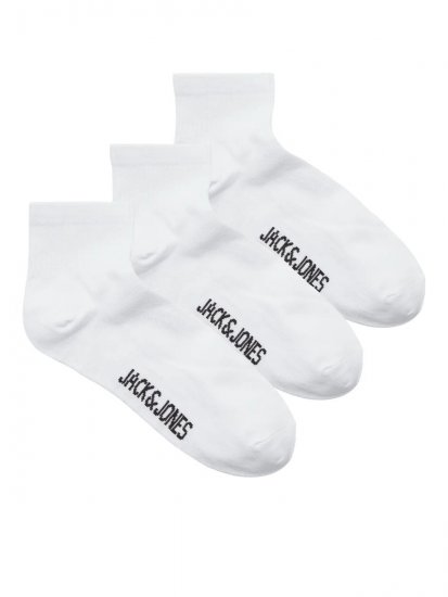 Jack & Jones Leon Șosete de tenis Alb 3-pack - Lenjerie intimă & costum baie - Lenjerie Intimă Bărbați Mărimi Mari