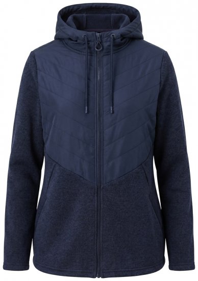 Ulla Popken 800400 Geacă căptușită cu polar Bleumarin - Haine fleece - 