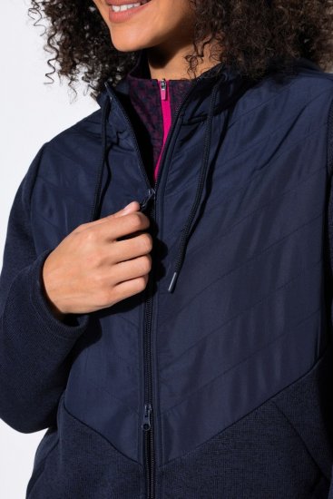 Ulla Popken 800400 Geacă căptușită cu polar Bleumarin - Haine fleece - 