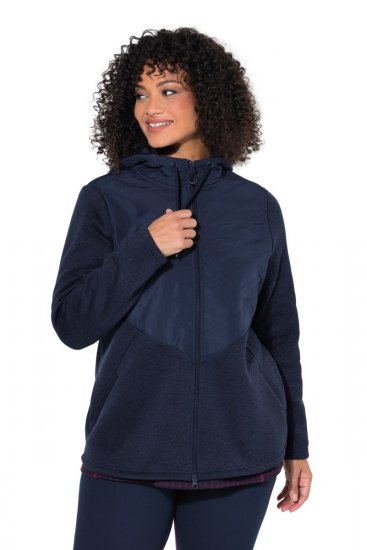 Ulla Popken 800400 Geacă căptușită cu polar Bleumarin - Haine fleece - 
