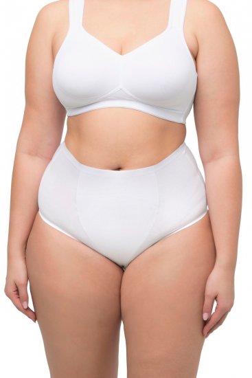 Ulla Popken 800498 Chiloți modelatori cu talie înaltă Alb - Lenjerie modelatoare - 