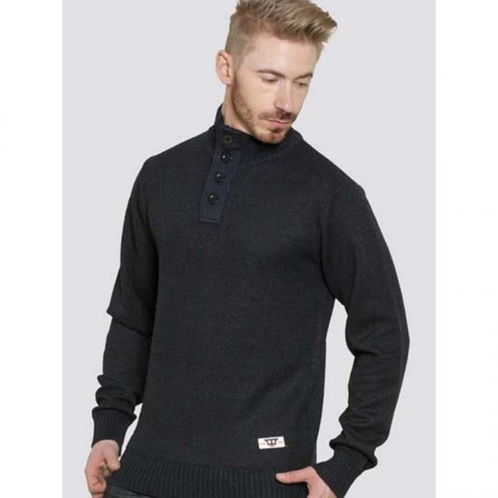 D555 Zane Sweater Navy - Pulovere & hanorace - Pulovere & Hanorace Bărbați Mărimi Mari