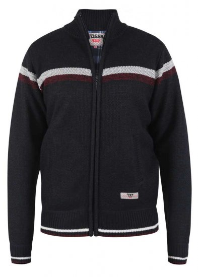 D555 Dennington Navy Jumper With Bonded Fleece Lining And Pocket - Pulovere & hanorace - Pulovere & Hanorace Bărbați Mărimi Mari