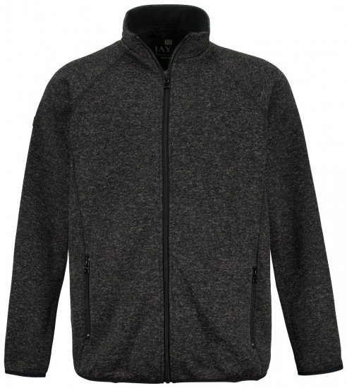 Jay-Pi 802394 Jachetă din fleece tricotat Neagră TALL - TALL geci - Jachete TALL pentru bărbați înalți