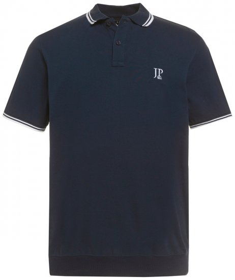 JP1880 802789 Tricou polo cu guler alb contrastant Bleumarin - Tricouri polo - Tricouri Polo Bărbați Mărimi Mari